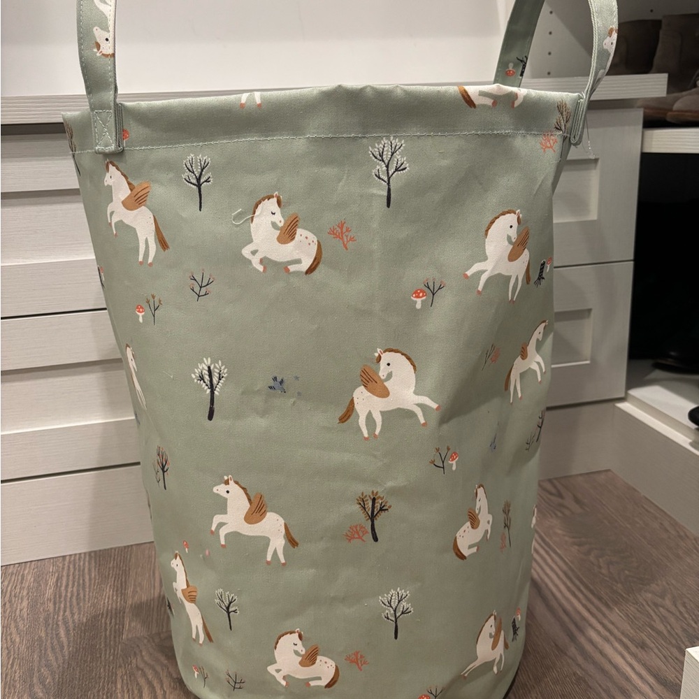 H&M Green Unicorn Storage Basket